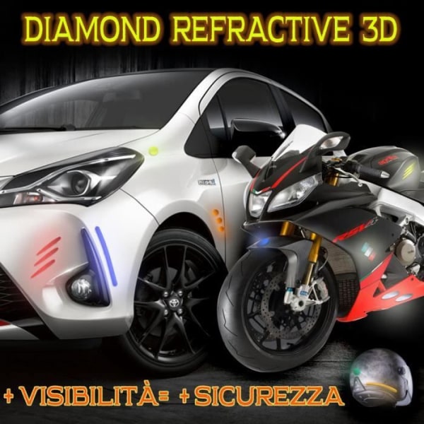 3D Refractive Stickers Gröna pilar, 12 x 105 mm, 3 stycken