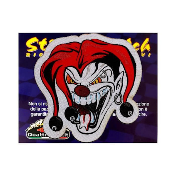 Joker selvklæbende patch, broderimærkat, 5,7 x 5 cm