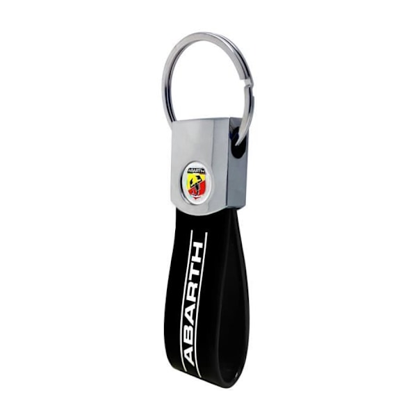 Officiel Abarth nøglering, sort med skrift