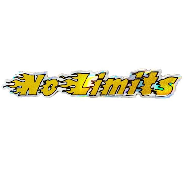 3D Sticker Sticker No Limits Guld, 97 x 18 mm
