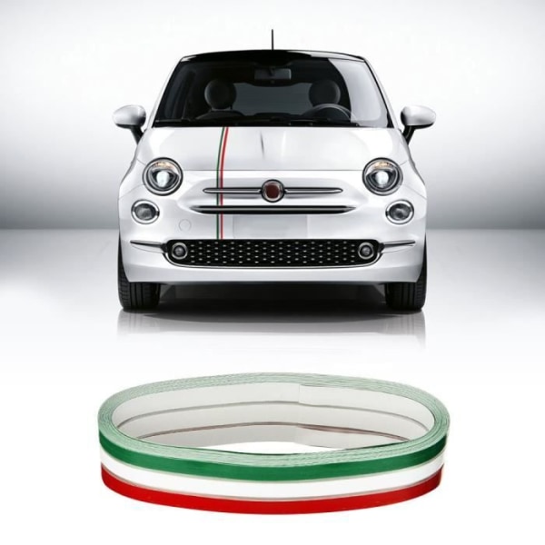 Stripes Car Stickers, Italiens flag, 50 mm x 5 m