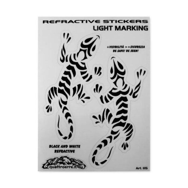 Reflekterende klistermærke - 3M - Gecko - 10 x 12 cm - Høj synlighed - Holdbar