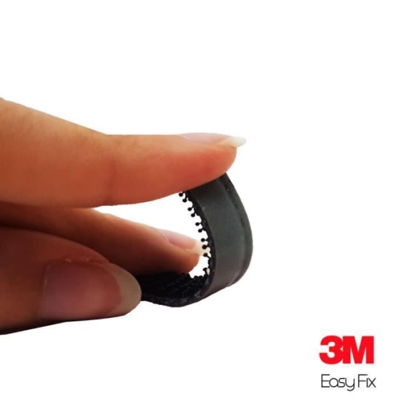 Fastgøringssystem - 3M - Dual Lock Easy Fix - Sort - 10 x 50 mm - Pakke med 4 stk. Svart