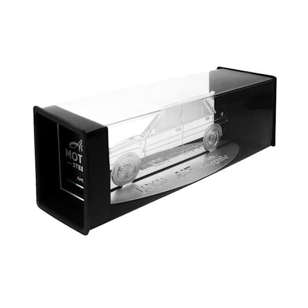 Dekorationsgenstand - Lancia - HF Delta Integrale - Gravert silhuet - Rustfrit stål - Transparent vitrine