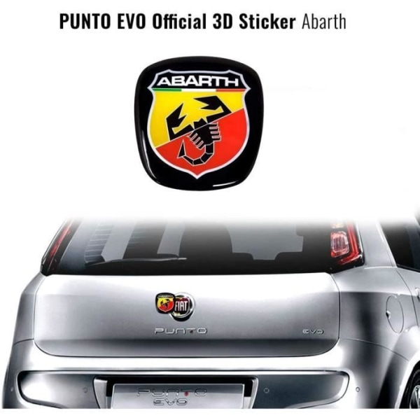 3D-klistermärke Abarth Replacement Logo för Fiat Punto Evo