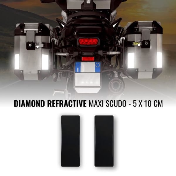 Reflekterende Klistermærker - 3M - Sort - 5 x 10 cm - 2 Styk - Motorcykelsikkerhed