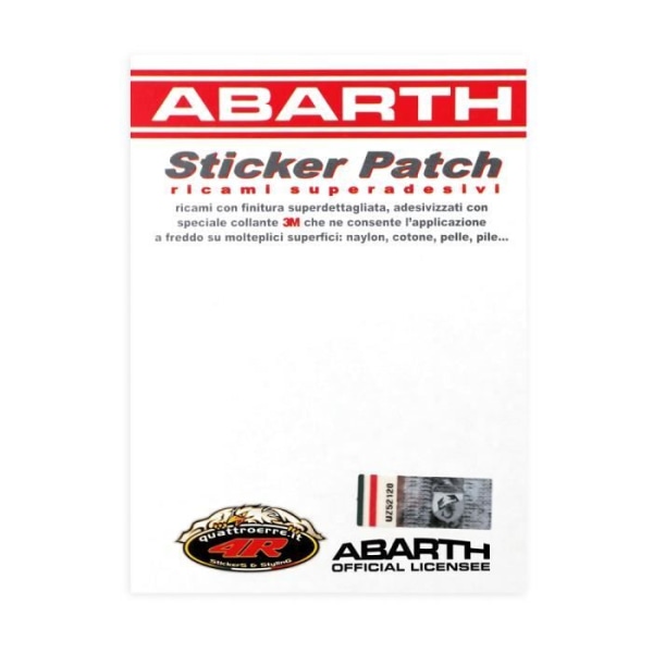 Abarth Official självhäftande lapp, Scorpion Black, 45 x 50 mm