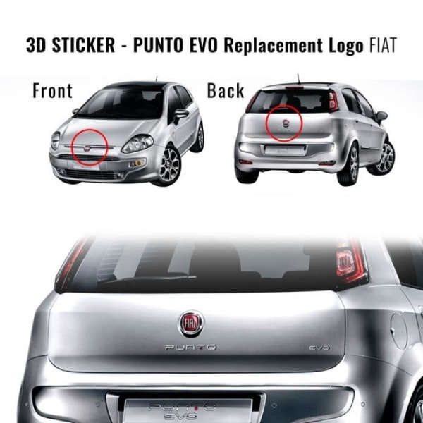 Fiat 3D-dekalersättning för Punto Evo, fram och bak