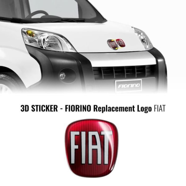 Fiat 3D Replacement Logo Sticker för Fiorino