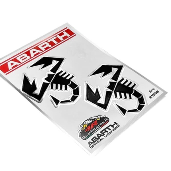 Officiell Abarth-dekal, 2 skorpioner, bord 94 x 131 mm