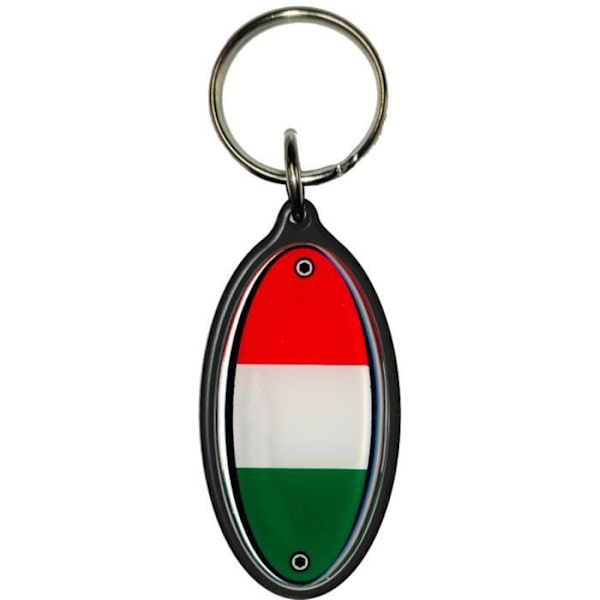 Soft Key Oval Motorcykel Nøglering Italien Sort Base