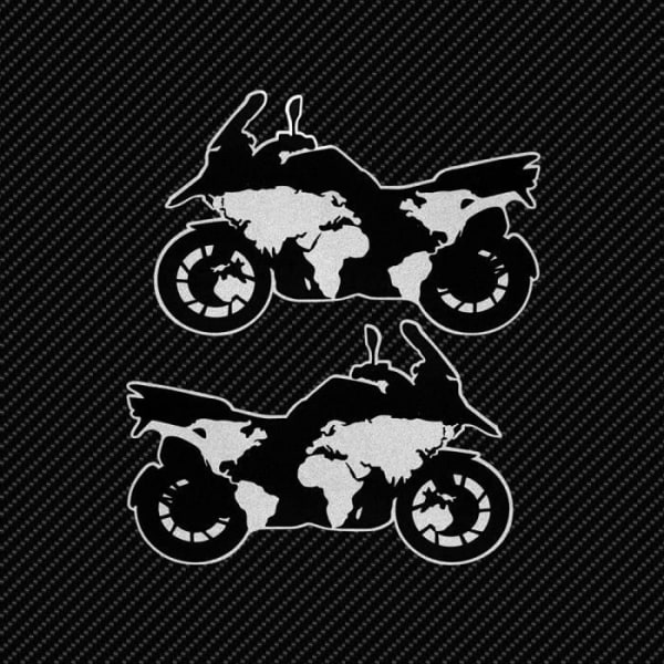 Adventure Stickers til Motorcykel Trunks, World, Bord 20 x 24 cm