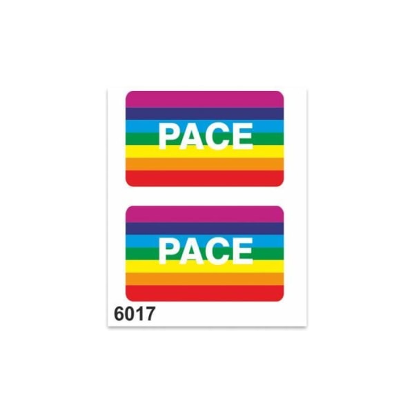 Peace Pace flagga, 10 x 12 cm