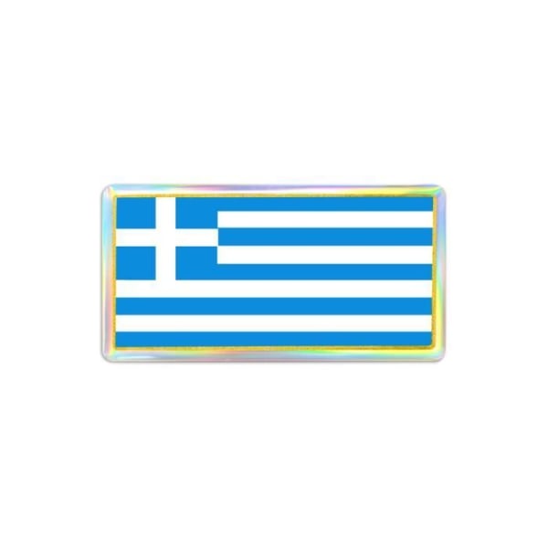 Klistermärke 3D Klistermärke Greklands flagga, 88 x 40 mm