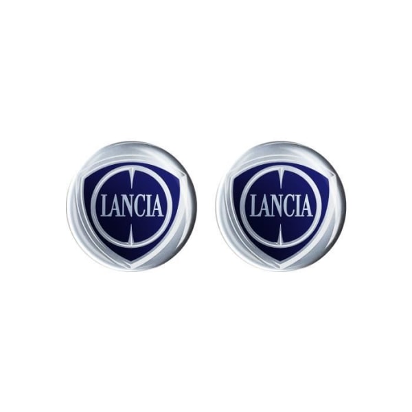 3D Lancia officiella logotypdekal, diameter 12 mm, 2 stycken