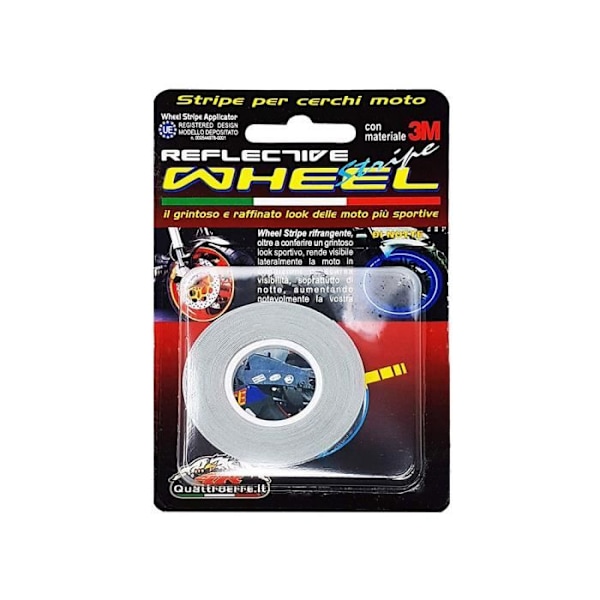 Klistret för motorcykelhjul - Ospecificerat - Gul - 9 mm - 6 mt - Reflekterande