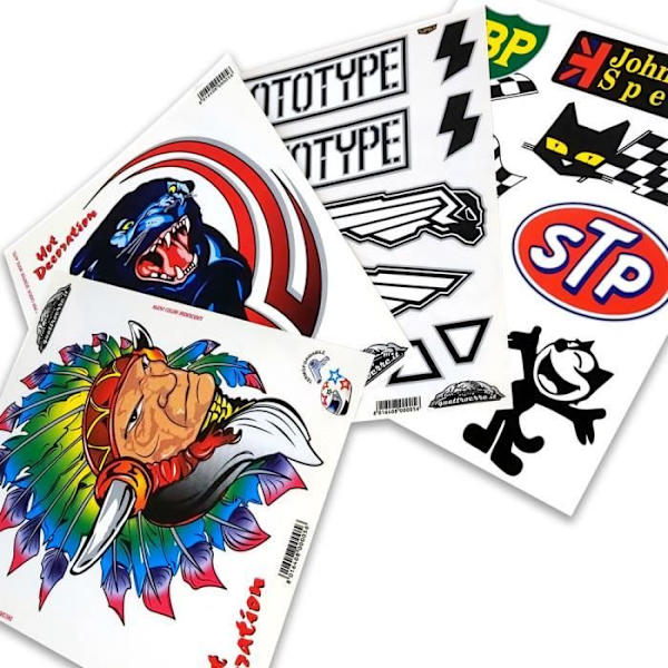 Autocollant - Sticker - Tiger Kæbe - 20 x 24 cm - Sort - Modstandsdygtig og holdbar