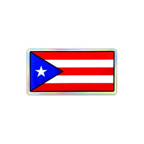 3D Sticker Sticker Puerto Rico Flag, 88 x 40 mm