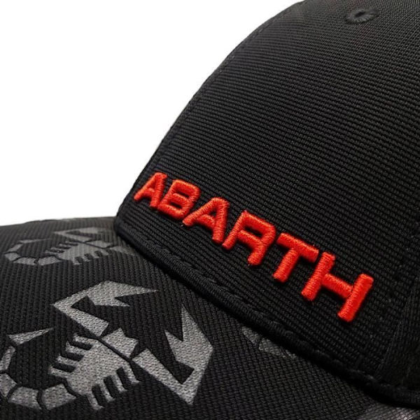 Kasket - Abarth - Officiel - Sort - Buet visir - Autentisk med holografisk etiket Svart