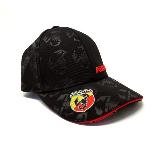 Kasket - Abarth - Officiel - Sort - Buet visir - Autentisk med holografisk etiket Svart