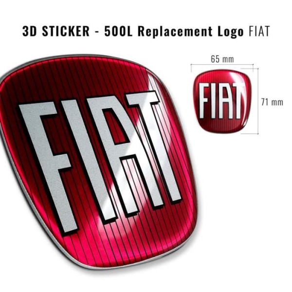 Fiat 3D Replacement Logo Sticker för 500L