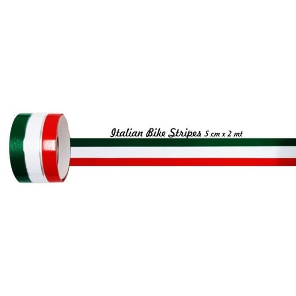 Racing självhäftande tejp för motorcyklar, trippel, Italien flagga, grön vit röd, 50 mm x 2 mt