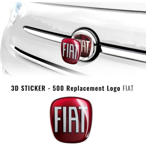 Klistermärke - Fiat - 500 - 3D - Flexibel - Icke-original