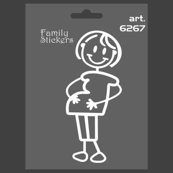 Biltyg för Bil - Familj - Gravid Mamma - 9 x 12 cm - Hållbar - Garanti för Fäste