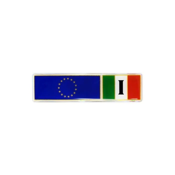 3D-klistermärke Italiensk flagga Platta "I" Europa, 110 x 27 mm