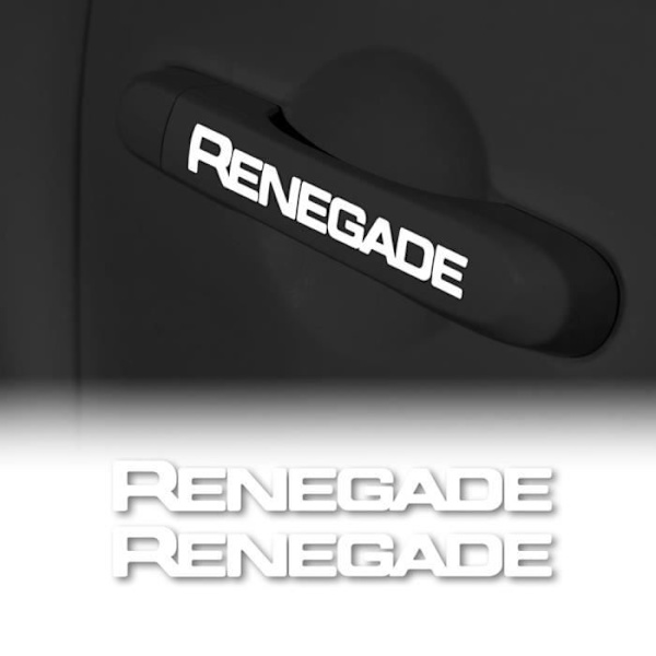 Autocollants - Jeep - Renegade - Hvid - 10 cm - 2 Stk.