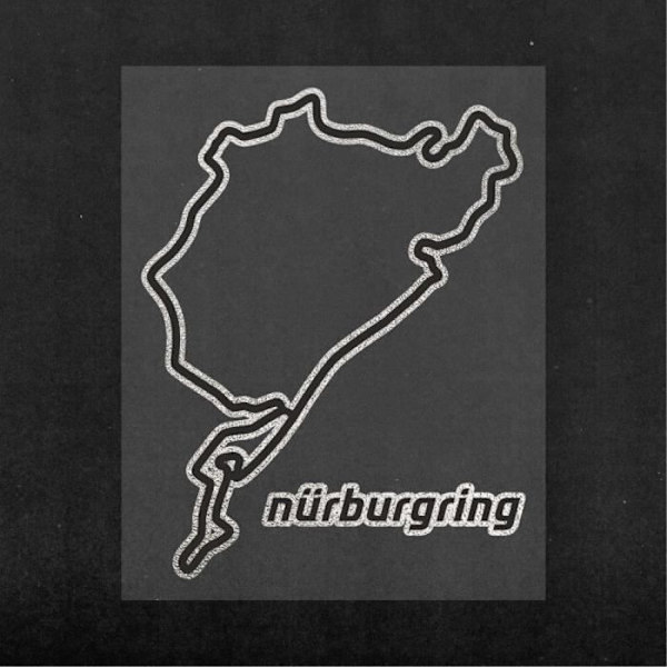 Klistermærke - Circuir - Nurburgring - 10 x 12 cm - Sort - Modstandsdygtig og holdbar