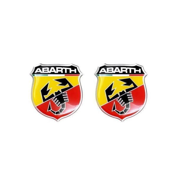 Abarth officiella 3D-klistermärke, 2 logotypmärken, 30 mm