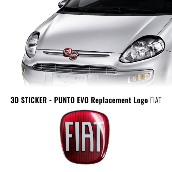 Fiat 3D Sticker Erstatning til Punto Evo, front