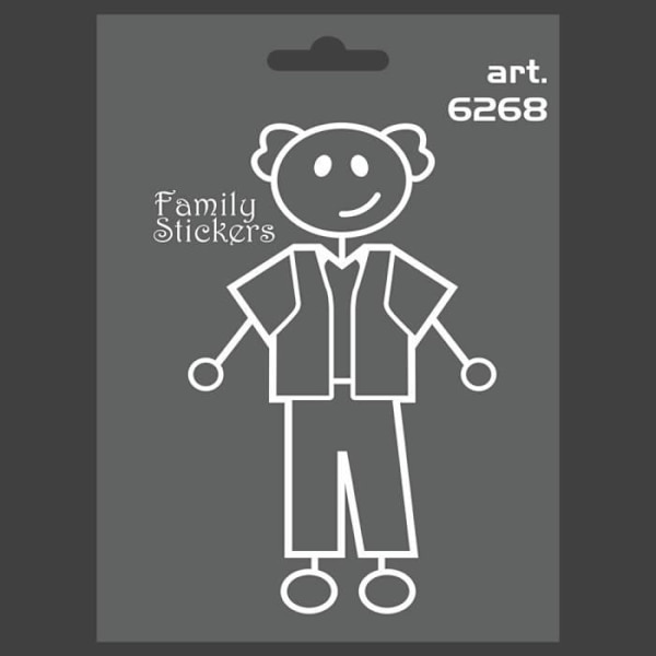Familjebilsdekal, farfar, 9 x 12 cm