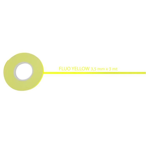Självhäftande remsor - Ej specificerat - Neongul - 3,5 mm x 10 mt - Vinyl - Multifunktionell Fluorescerande gul