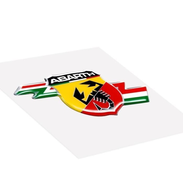 3D Abarth Official Lightning Badge Sticker, 50 mm