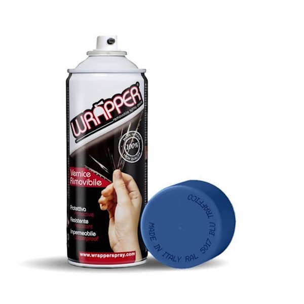 Indpakningsspray Aftagelig spraymaling, farve RAL 5017, trafikblå