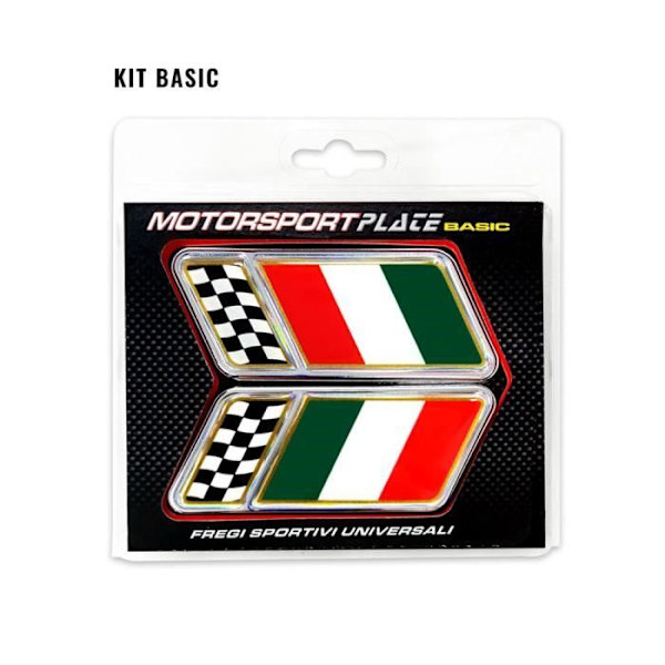Universal Sports Badges til biler, Basic Kit, Italien Ternet Flag