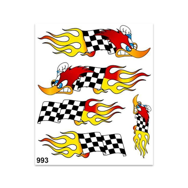 Sticker Pic Flames Ternet Flag Sticker, 20 x 24 cm