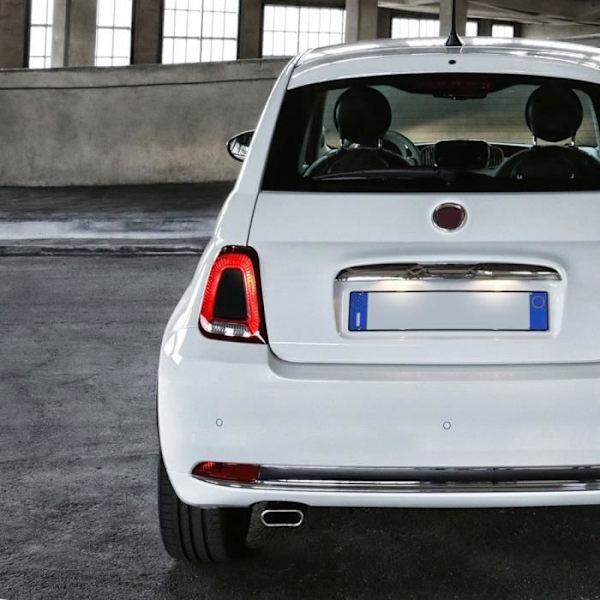 Interiördekaler - Abarth och Fiat - Strålkastare - Mattsvart - Paket med 2 - Väderbeständig