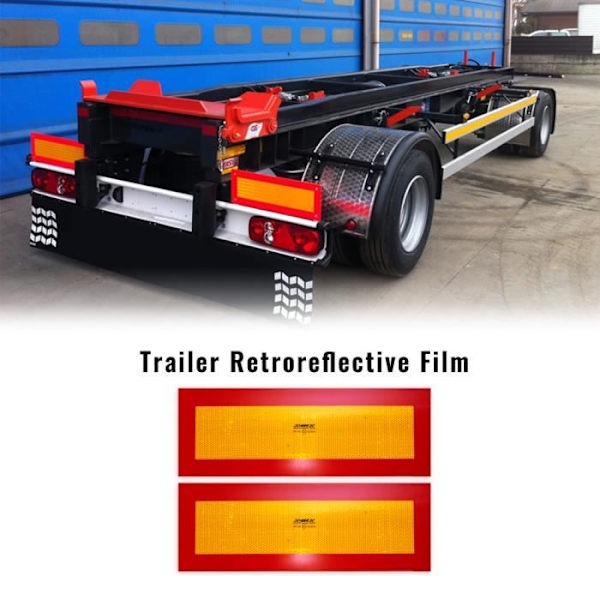 Reflekterande prismatisk filmskyltar för trailers, 2 delar