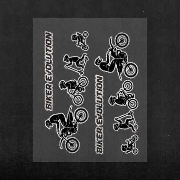 Klistermärke Evolution Biker Cross Klistermärke 10 x 12 cm