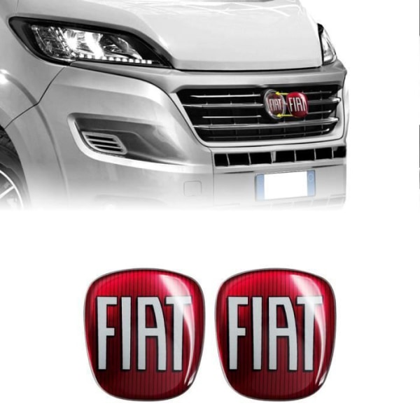 Fiat 3D Replacement Logo Sticker för Ducato, fram och bak