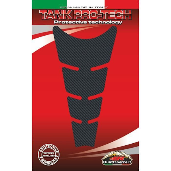 Flad selvklæbende beskyttelse til motorcykeltank, let indpakning af kulstofeffekt, 11,5 x 20,5 cm