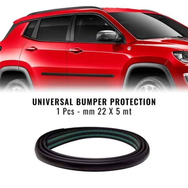 Skyddsmoulding Universal - Ej specificerad - 22 mm x 5 mt - Mjuk PVC - 3M-klistret - Svart