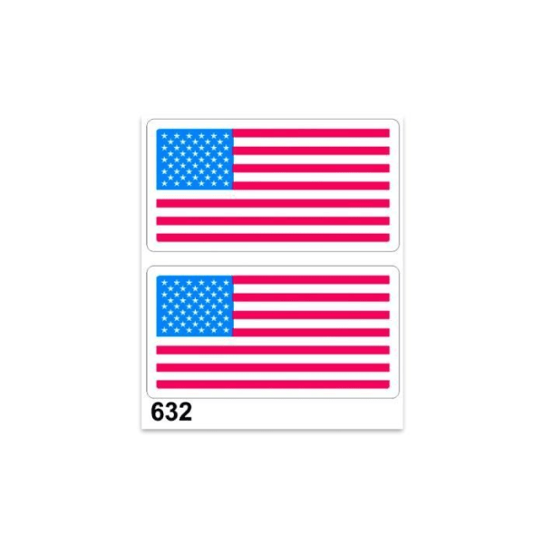 Klistermärke Klistermärke USA Flaggor, 10 x 12 cm