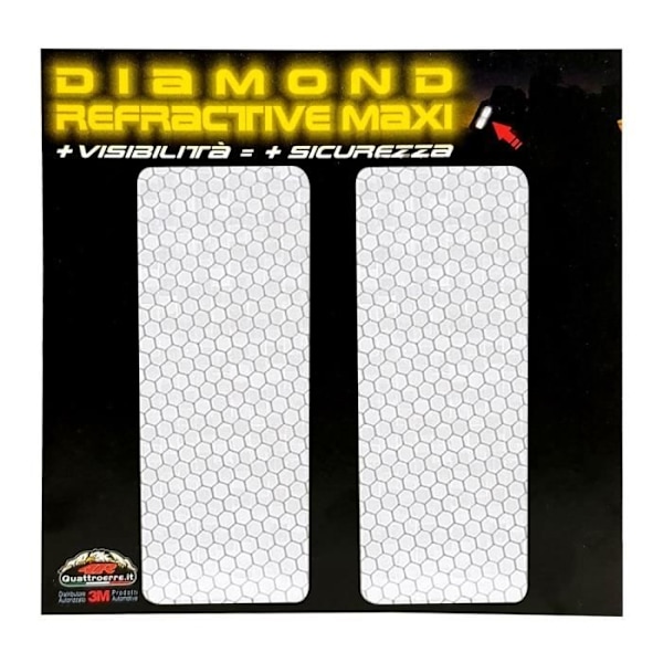 Reflekterande Klistermärken - Ej specificerat - 10 x 4 cm - 2 stycken - Vit - Motorcykelsäkerhet