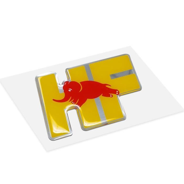 3D Lancia Official HF Logo-mærkat, 60 x 35 mm