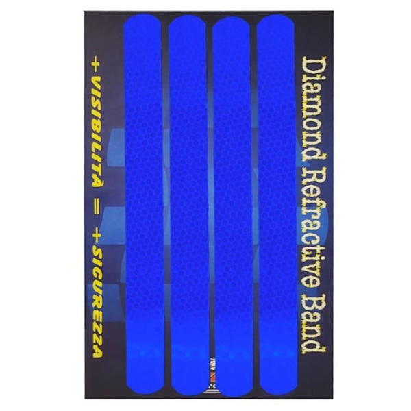 Reflekterande självklistrande tejp - Ej angiven - 20 x 240 mm - Förpackning med 4 - Blå färg - Fleranvändning Blå
