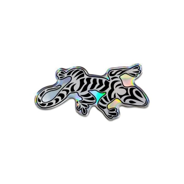 3D-dekal - OEM - Chrome Gecko - 73 x 37 mm - UV-beständig - Exakta detaljer Krom